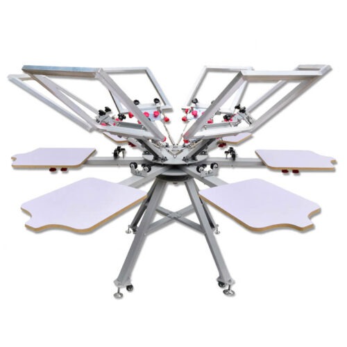6 Color 6 Station Manual Screen Printing Machine With Micro Registration