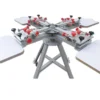 4-5 草稿4 Color 4 Station Manual Silk Screen Printing Machine With Micro Registration