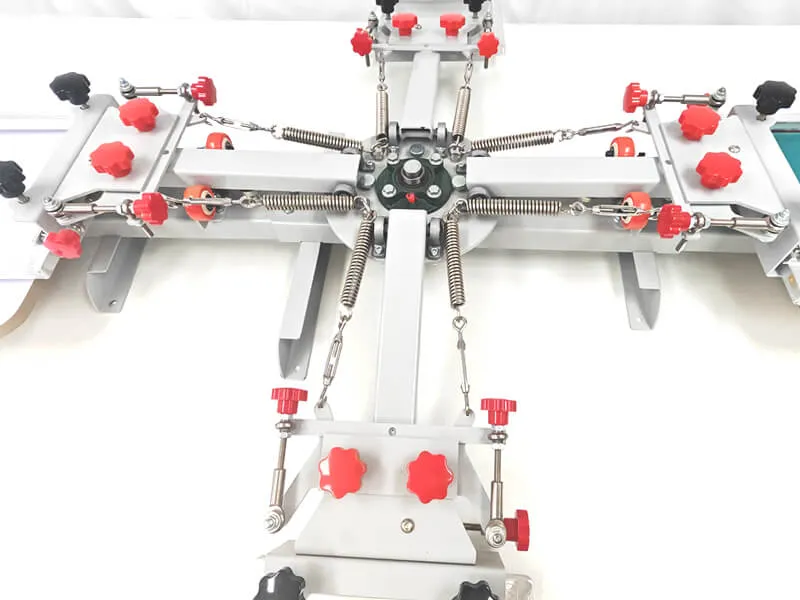 草稿 4 Color 2 Station Manual Silk Screen Printing Machine With Micro Registration