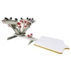 草稿4 Color 1 Station Manual Desktop Silk Screen Printing Machine With Micro Registration