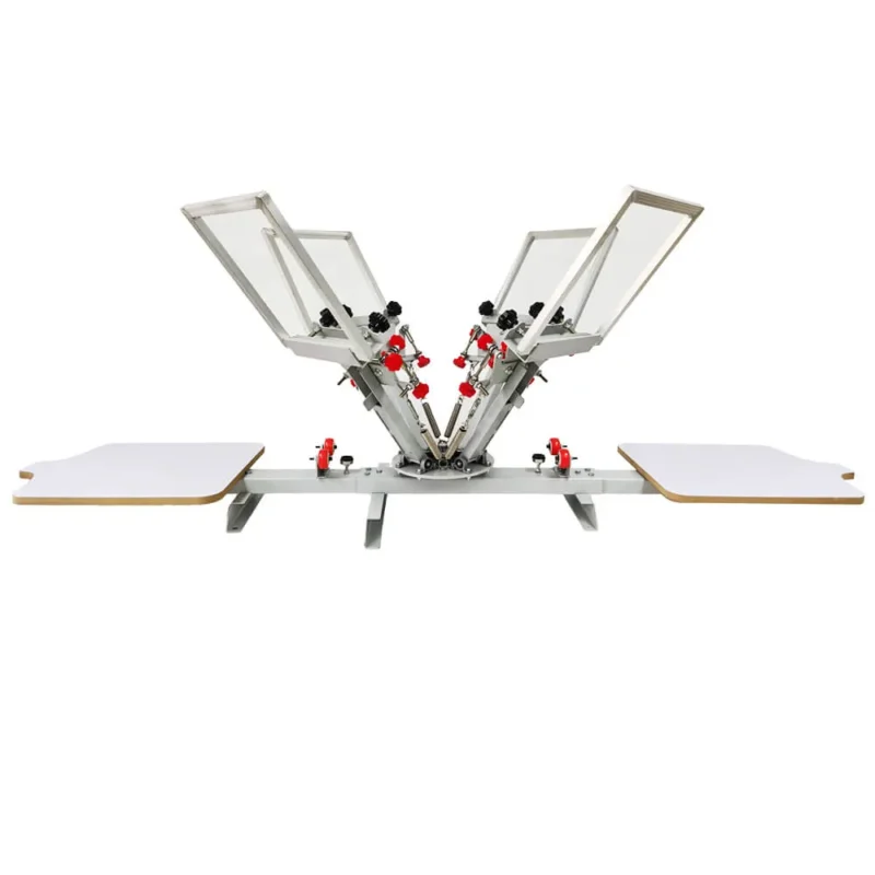 草稿 4 Color 2 Station Manual Silk Screen Printing Machine With Micro Registration