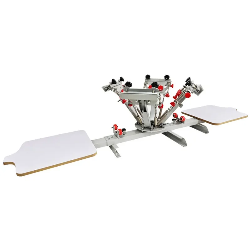 草稿 4 Color 2 Station Manual Silk Screen Printing Machine With Micro Registration
